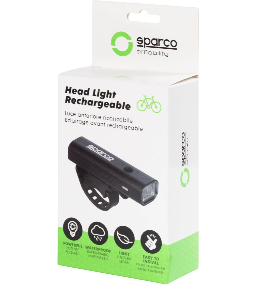FANALINO ANTERIORE PER BICICLETTA SPARCO IN COPERTURA METALLICA